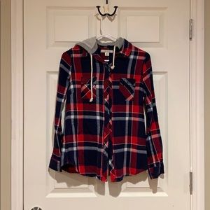 Hooded flannel